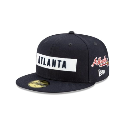 Sapca New Era Atlanta Braves MLB Boxed Wordmark 59FIFTY Fitted - Albastri